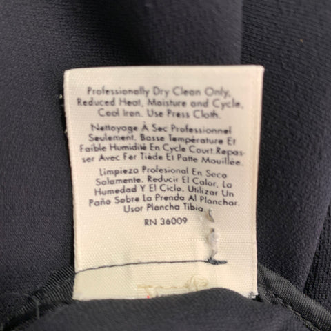 CALVIN KLEIN COLLECTION Pantalon habillé ample en mélange de soie noire Taille 8