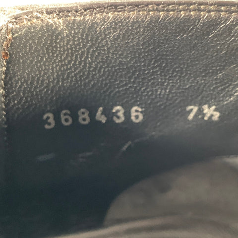 GUCCI Size 8 Black Leather Side Zipper Ankle Boots