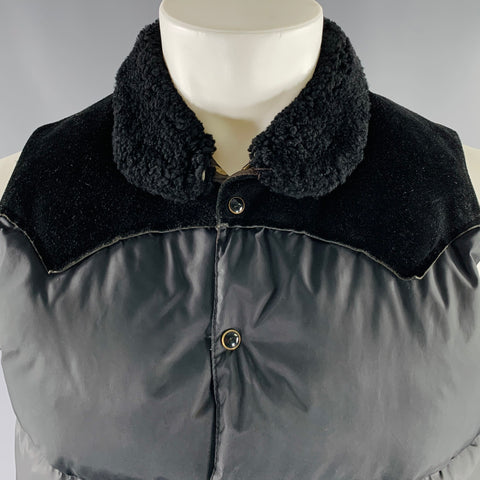 ROCKY MOUNTAIN FEATHERBED Taille 38 Noir Gilet en nylon matelassé à boutons-pression