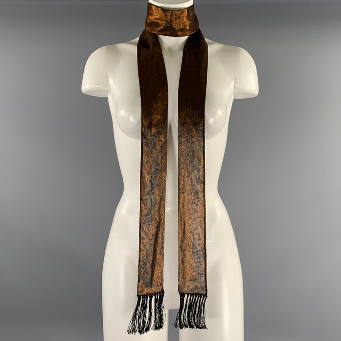 HAIDER ACKERMANN Black Copper Metallic Scarves
