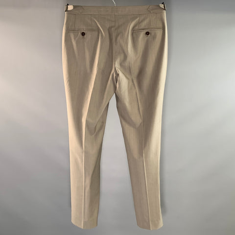 ISAIA Size 32 Grey PN02 00248 00073 H Wool Blend Dress Pants