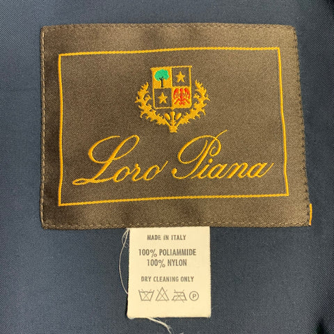 LORO PIANA Size XXL Navy Polyamide Zip Up Jacket