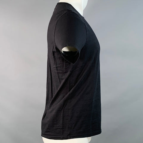 JOHN VARVATOS Size M Black Cotton Short Sleeve T-shirt