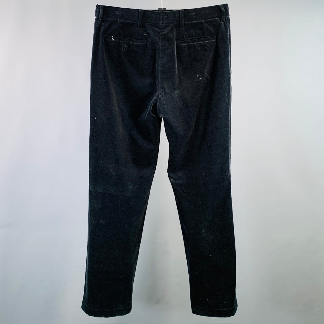 MARC JACOBS Size 32 Black Cotton Velvet Wide Leg Casual Pants