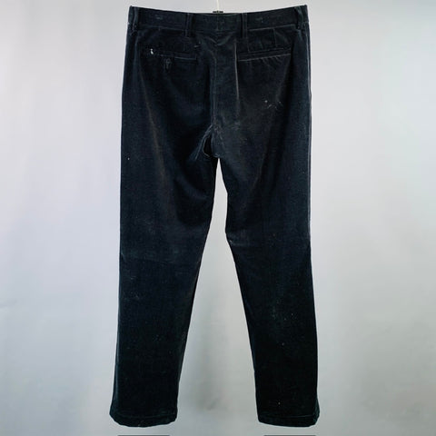 MARC JACOBS Size 32 Black Cotton Velvet Wide Leg Casual Pants