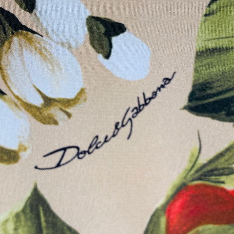 DOLCE & GABBANA Size 6 Multi Color Silk Floral Oversized Blouse