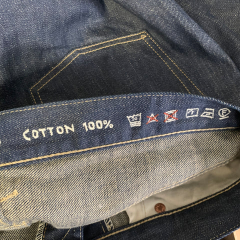 45rpm Size L Blue Cotton Contrast Stitch Straight leg Jeans