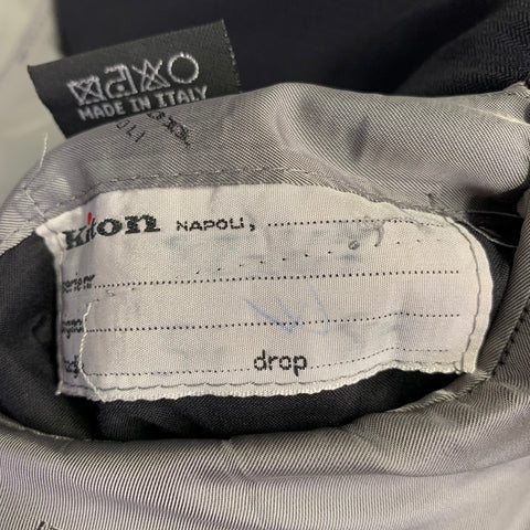 KITON Size L Navy Wool Notch Lapel Suit