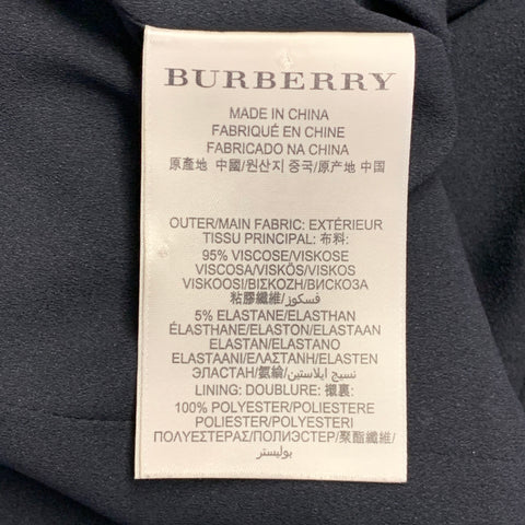 BURBERRY LONDON Robe de cocktail en viscose mélangée noire, taille 2, ornée de sequins