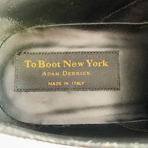TO BOOT NY Size 12 Black Patent Leather Derby Lace-Up Shoes
