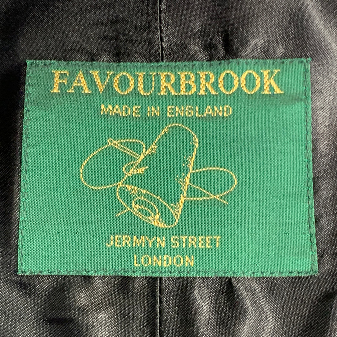 FAVOURBROOK Size 44 Brown Black Brocade Jacquard Rayon Blend Formal Vest