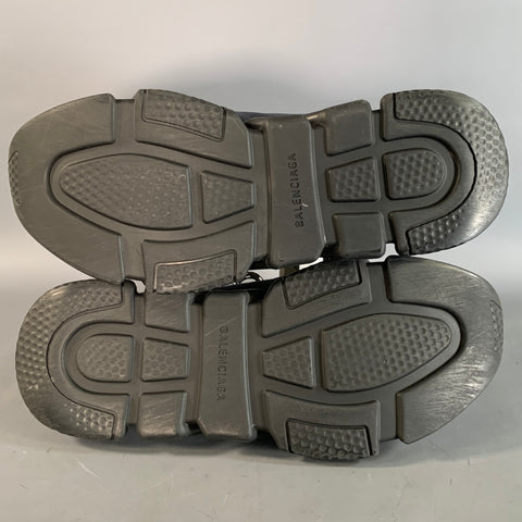 BALENCIAGA Size 12 Navy Black Mesh Runner Sneakers