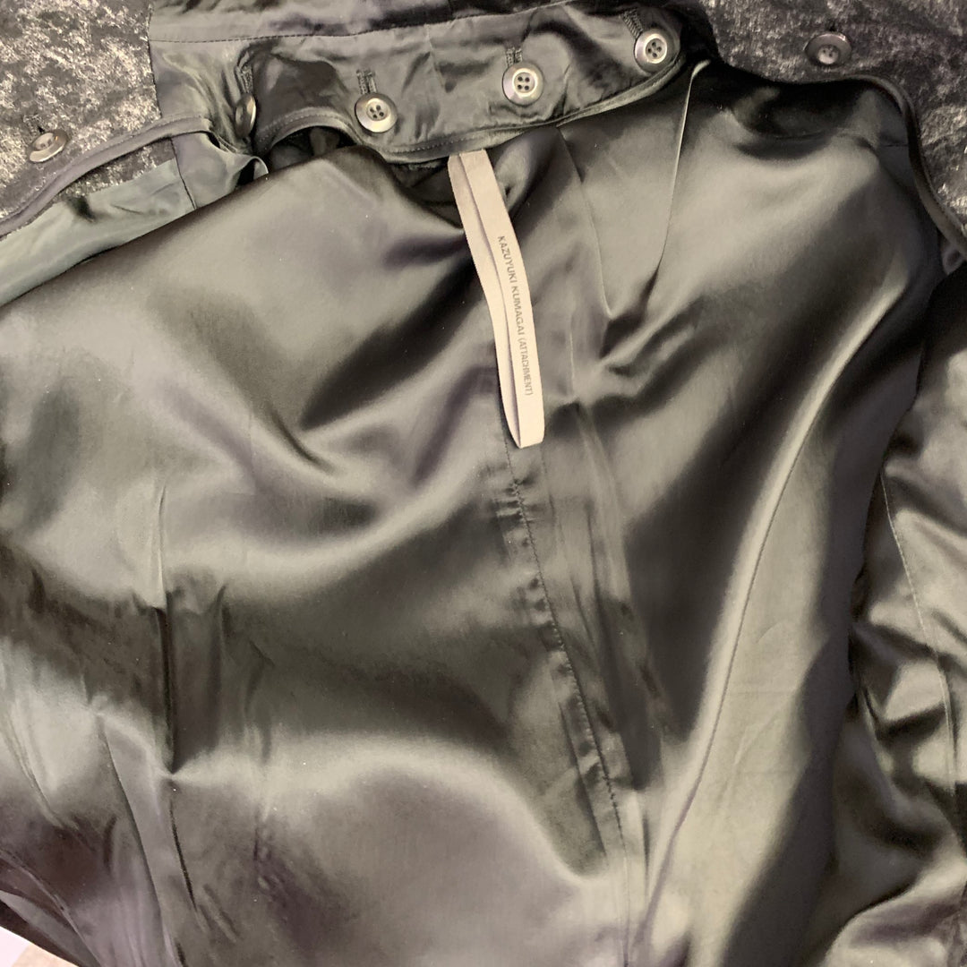 ATTACHMENT Size S Black Grey Textured Wool Jacket