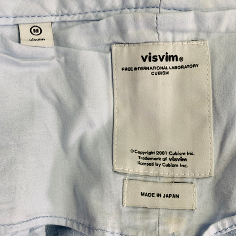 VISVIM Size M Blue Twill Cotton Straight Back Cinch Casual Pants