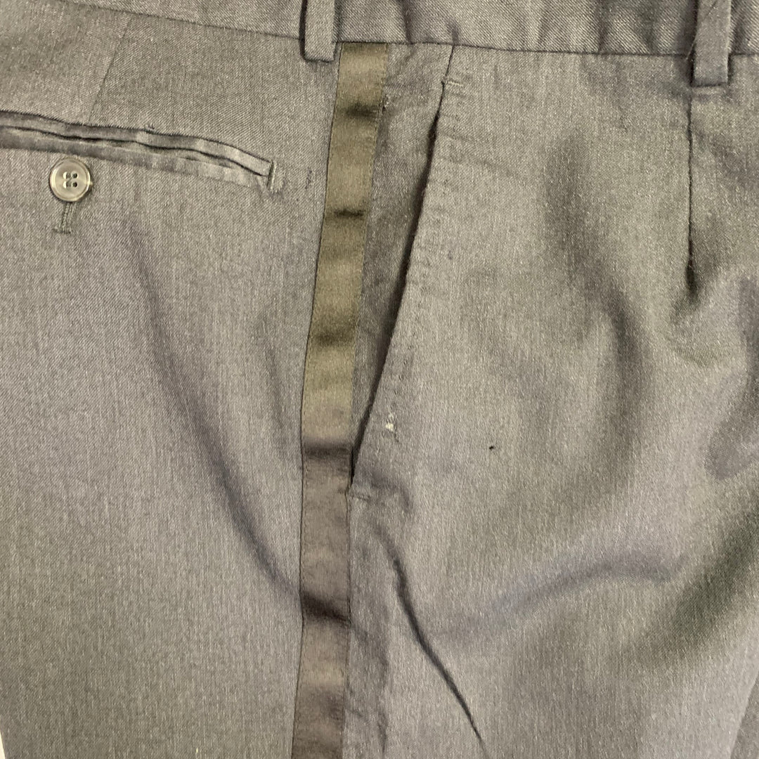 DOLCE & GABBANA Size 34 Charcoal Wool Blend Zip Fly Dress Pants