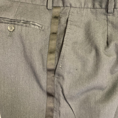 DOLCE & GABBANA Size 34 Charcoal Wool Blend Zip Fly Dress Pants