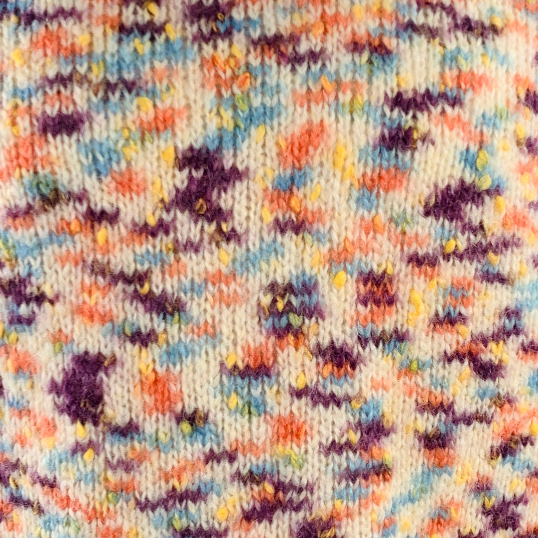 A.P.C. Size M Cream Multi Color Melange Wool Blend Crew Neck Sweater