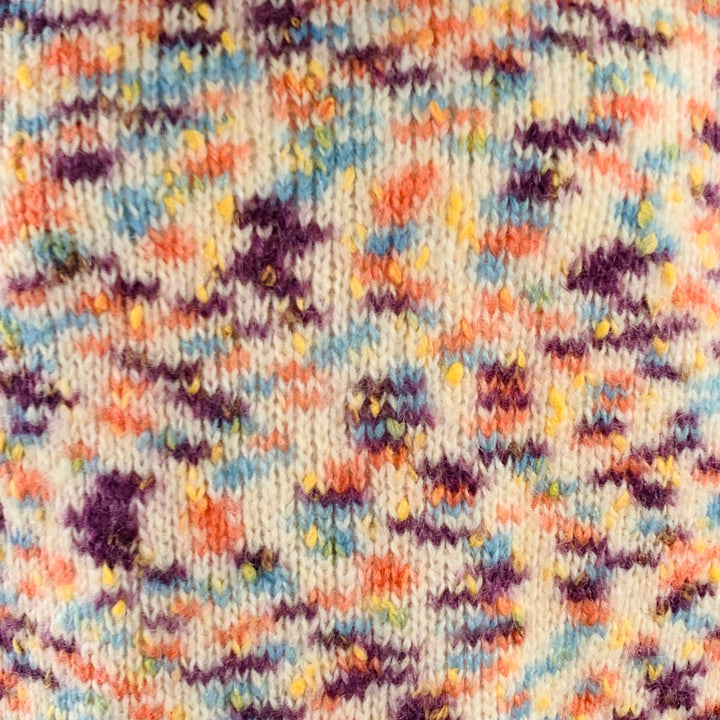A.P.C. Size M Cream Multi Color Melange Wool Blend Crew Neck Sweater