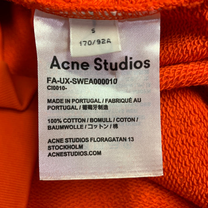 ACNE STUDIOS Size S Orange Cotton Oversized Sweatshirt