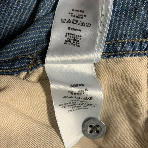 RRL by RALPH LAUREN S2025 Size 32 Blue White 7829597030001 Pinstripe Casual Pants