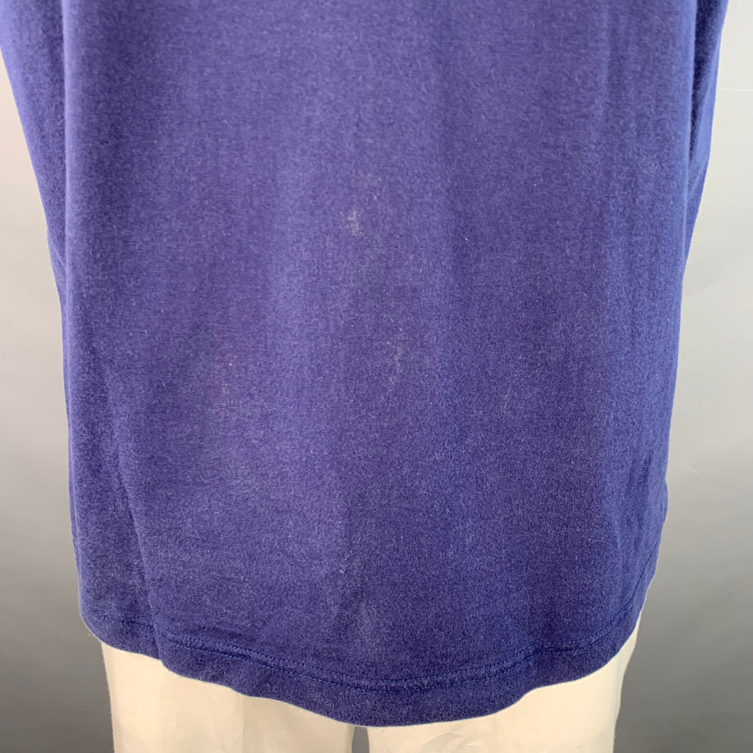 JUNYA WATANABE Size L Blue Multi Color Paint Splatter Cotton Crew Neck T-shirt