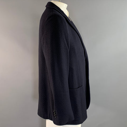 GIORGIO ARMANI FW2018 Navy Wool Blend Notch Lapel Sport Coat