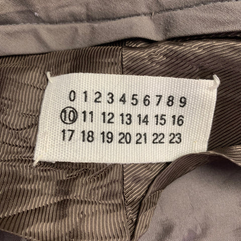 MAISON MARTIN MARGIELA Size 36 Brown Twill Wool Flat Front Dress Pants