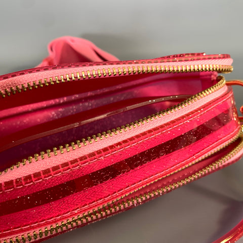 MARC JACOBS Pink Gold Glitter PVC Shoulder Bag