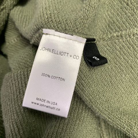 JOHN ELLIOTT Size L Green Cotton Crew Neck Sweatshirt