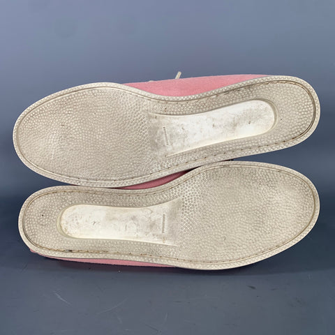 QUODDY Size 10 Pink Distressed Suede Yacht Lace Up Shoes