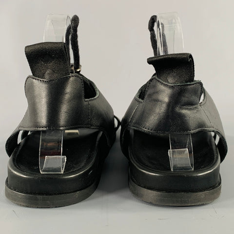 NO BRAND Size 8 Black Leather Sandals