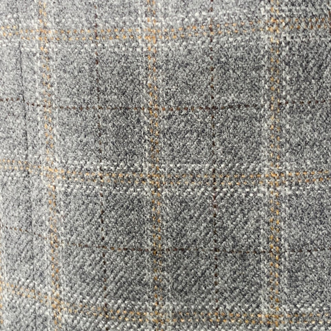 BARONI Veste de sport en laine à revers crantés, à carreaux gris, taille 42