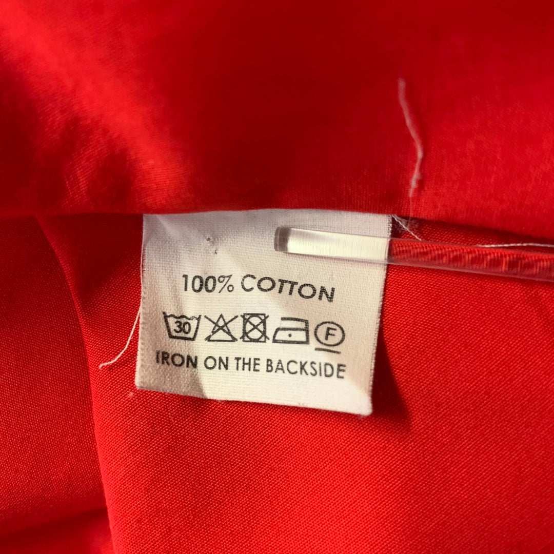 DRIES VAN NOTEN Size M Red Rhinestone Cotton Long Sleeve Shirt