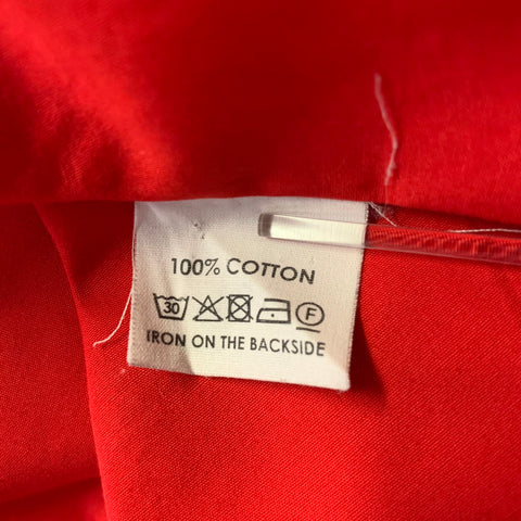 DRIES VAN NOTEN Size M Red Rhinestone Cotton Long Sleeve Shirt