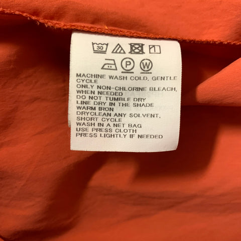 ISSEY MIYAKE Size S Orange Polyester Trench Jacket