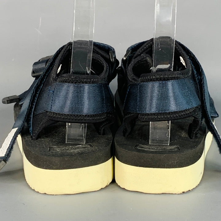 SUICOKE Size 8 KISSEE-Cab Black Navy Nylon Sandals