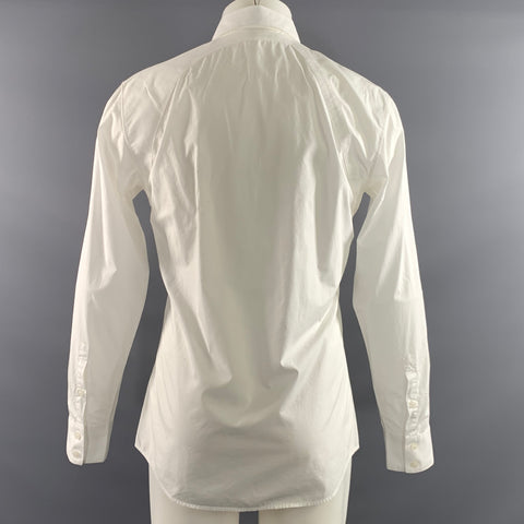 ALEXANDER MCQUEEN Size M White Cotton Long Sleeve Shirt