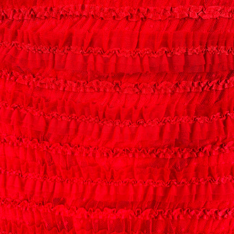 NO BRAND Size 6 Red Polyamide Lace Pencil Skirt