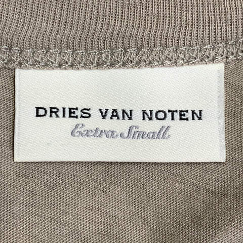 DRIES VAN NOTEN Size XS Gold Sage Cotton Sequined Palm Trees Short Sleeve Casual Top