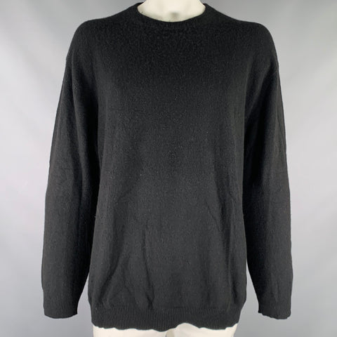 CASTANER Size XXL Black Cashmere Crew Neck Pullover