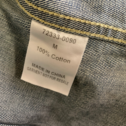 LEVI'S Size M Blue Washed Cotton Trucker Jacket