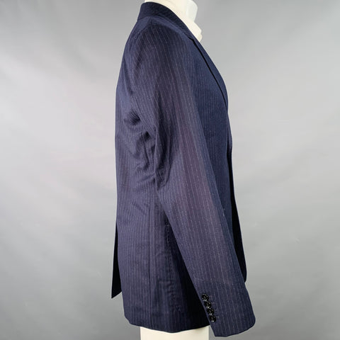 AMI by ALEXANDRE MATTIUSSI Size 36 Navy Stripe Wool Sport Coat