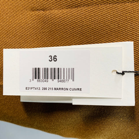 AMI by ALEXANDRE MATTIUSSI Size 0 Brown Virgin Wool Twill Flared Dress Pants