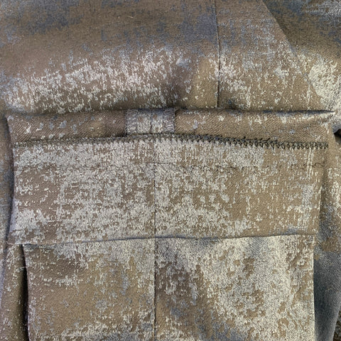 Pantalon habillé JOHN VARVATOS taille 32 en mélange de coton marbré marine et noir, braguette zippée