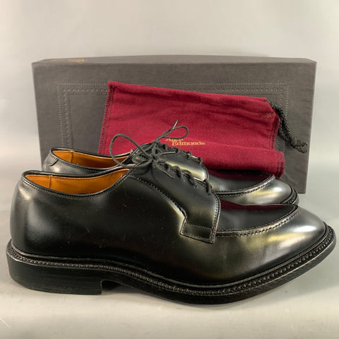 ALLEN EDMONDS Size 7.5 Black Leather Lace Up Shoes