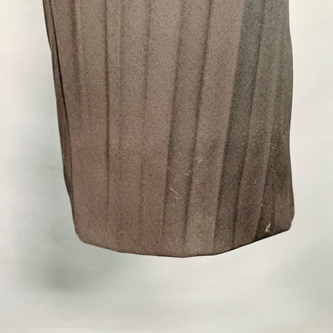VALENTINO Pantalon plissé noir Taille 36 en mélange polyester et laine vierge