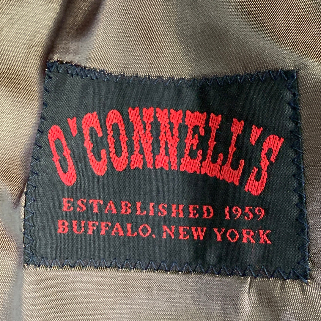 O'CONNELL'S Size 42 Long Brown Herringbone Wool Sport Coat