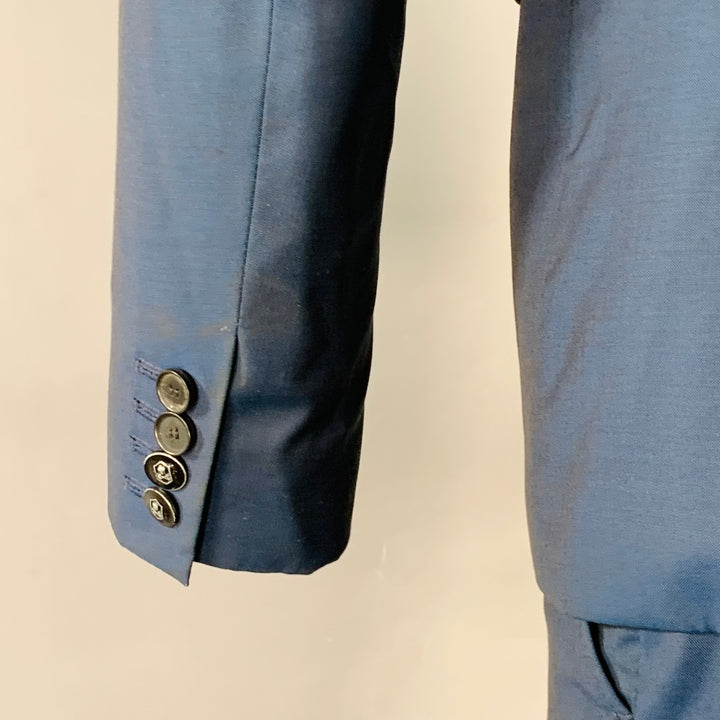 THE KOOPLES Size S Navy Wool Fitted Single Breasted Peak Lapel Suit