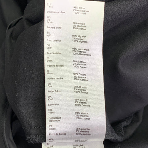 Pantalon décontracté taille haute en mélange de coton noir, taille 2 MAJE
