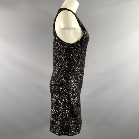ALICE + OLIVIA Size S Black Nylon Knee Length Dress